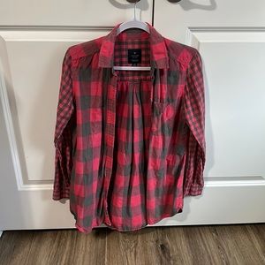 Pink and grey plaid